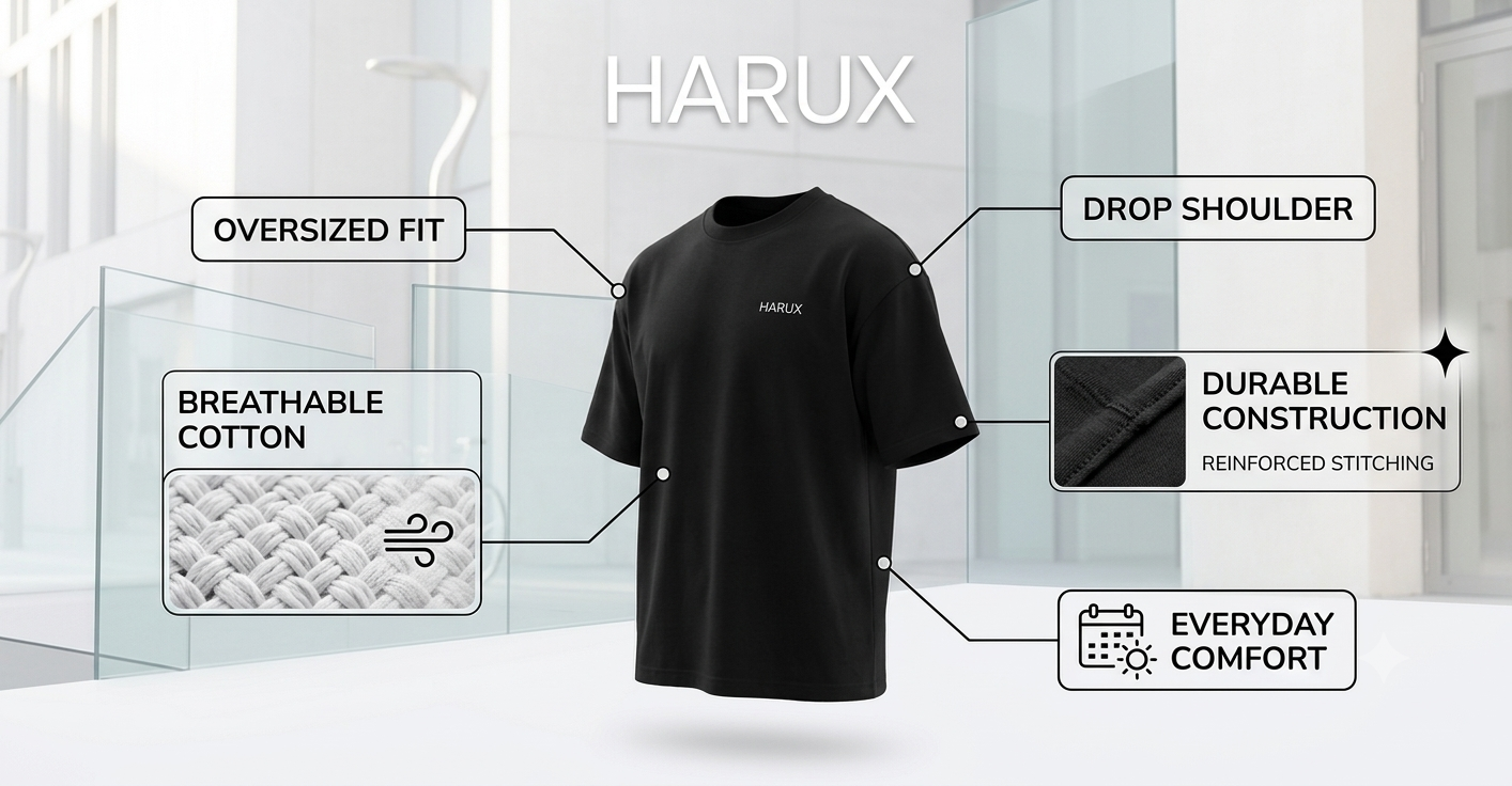 HARUX CORE OVERSIZED TEE